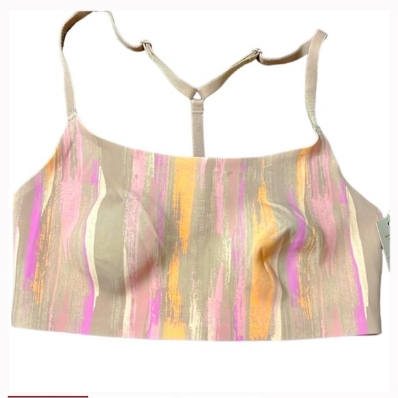 NWT Auden pink and orange multicolor pastel bra - Picture 1 of 5